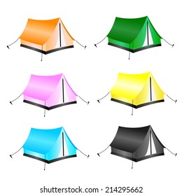 Set of tourist tents