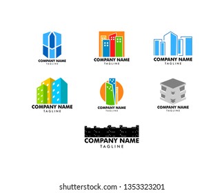 Set of Town Logo Template Design