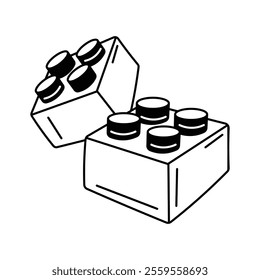 A set of toy building blocks used for construction play