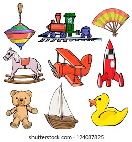 Set of toys