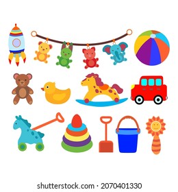Set toys for baby, suitable for web icon, etc.