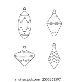 A set of toys for the Christmas tree