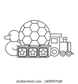 set of toys entertainment icons