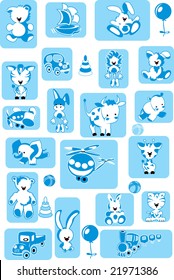 set of toys. vector illustration