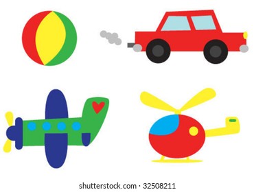 set of toys. vector illustration