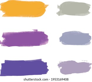 A set of traced brush strokes