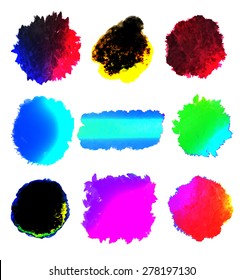 Set of traced web grunge design elements. EPS10, RGB.
