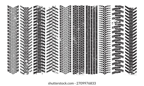 set of tractor tire vector illustration