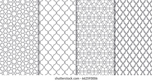 The set of Traditional Arabian pattern backgrounds