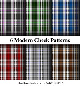 Set of Traditional Checkered Patterns. Vector Illustration