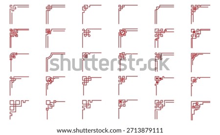 set of Traditional Chinese Corner decorative
