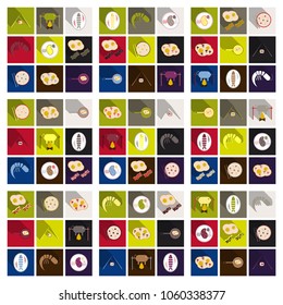 Set of traditional food icons.