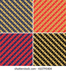 Set of Traditional japanese seamless pattern background. Abstract asian texture. vector illustration.