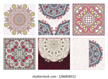 set of traditional kalamkari ornamental floral paisley design. Ornament background . You can use this pattern in the design of carpet, shawl, pillow, cushion, vector illustration collection