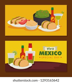 set traditional mexican food to celebration event