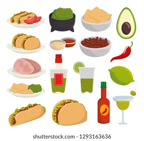 set traditional mexico food to celebration event