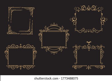Set of traditional ornament element