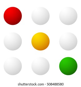 Set of traffic lamp, traffic light, semaphore icons