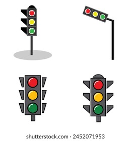 
set of traffic light icons vector illustration