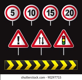 set of traffic sign