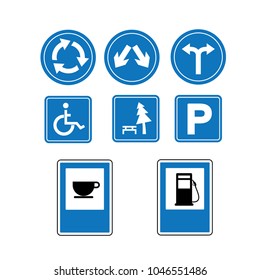 set traffic sign icon vector