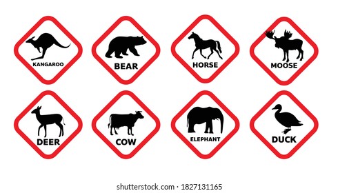 set of traffic sign illustration