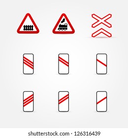 set of traffic signs