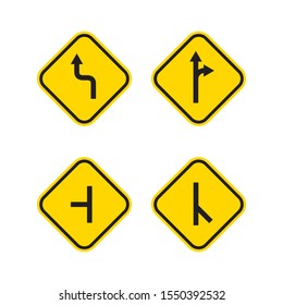 set of traffic signs icon design. vector illustration