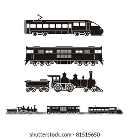 set of trains from different time