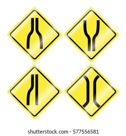 Set of transit signals on a white background, Vector illustration