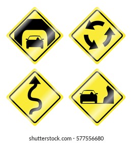 Set of transit signals on a white background, Vector illustration