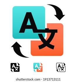 Set Of Translate Icon. Language Translation. Illustration Vector