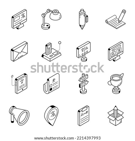 Set of Translation Linear Isometric Icons 

