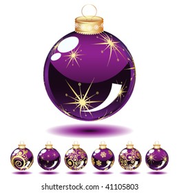 Juego de traslúcidos bolas de cristal de Navidad.