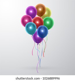 Set of transparent balloons . colorful Vector balloons for your project. EPS 10 illustration