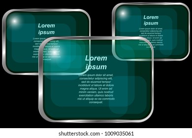 Set of transparent banners for text. Vector illustration EPS10 for infographic template, presentations, brochures, flyer, banner, website