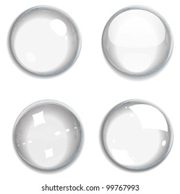 Set of transparent bubbles