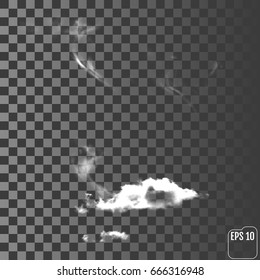Set of transparent different clouds. Vector.