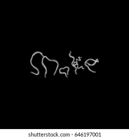 Set Of Transparent Different Smoke Vectors. 