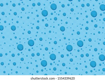 Set of transparent drops of different shapes. Transparency only in vector format