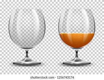 Set of transparent glasses illustration