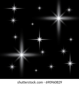 Set of Transparent Lens Flares and Lighting Effects