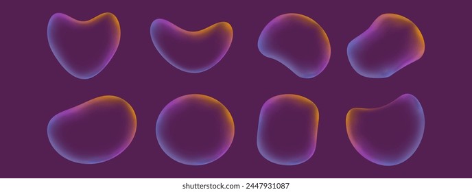 poner líquido transparente en forma de burbuja refractiva. Ilustración vectorial