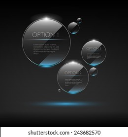 set of transparent modern elements for web design. eps 10