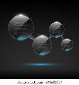 set of transparent modern elements for web design. eps 10