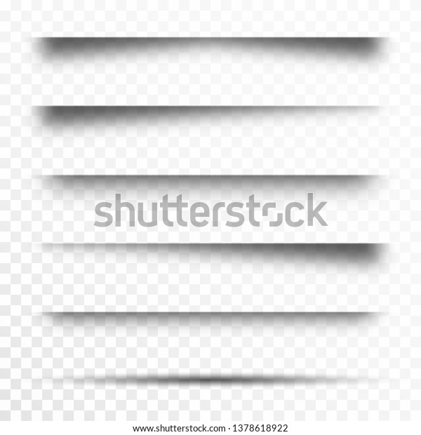 Set of
transparent shadows, page dividers. Realistic paper shadow effect
isolated on transparent background.
Vector