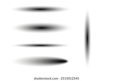 Conjunto de sombras transparentes. Efecto de sombra realista. Póster, volante, tarjeta de visita, Anuncio. Sobre un fondo transparente.