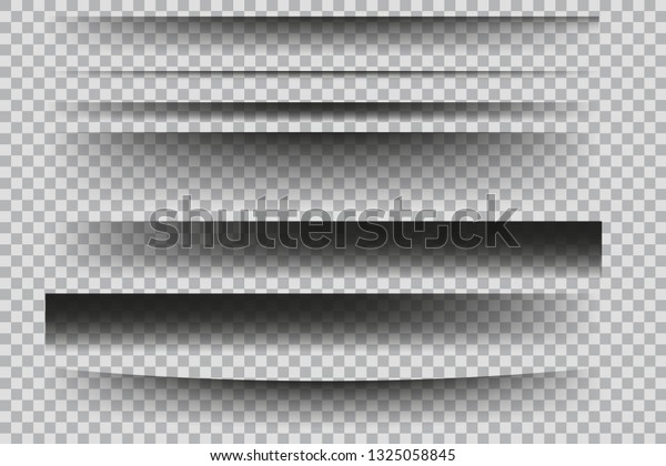 Set of \
transparent shadows. vector\
illustration