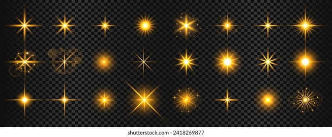 set of transparent starlight particle background add a sparkle of glamour vector