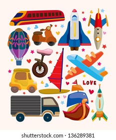 set of transport icons